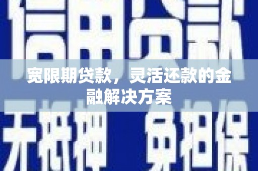 望城宽限期贷款，灵活还款的金融解决方案
