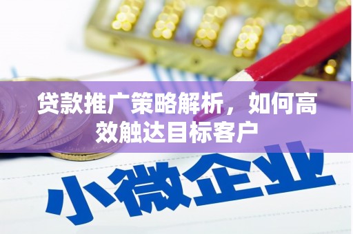 越西贷款推广策略解析，如何高效触达目标客户