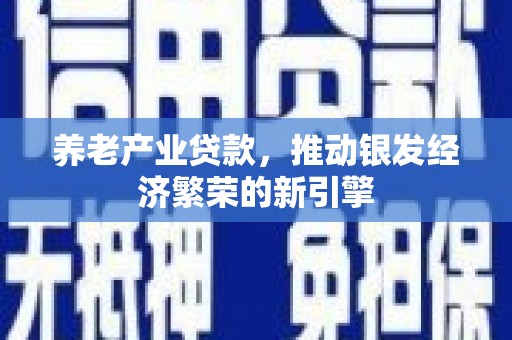温泉养老产业贷款，推动银发经济繁荣的新引擎
