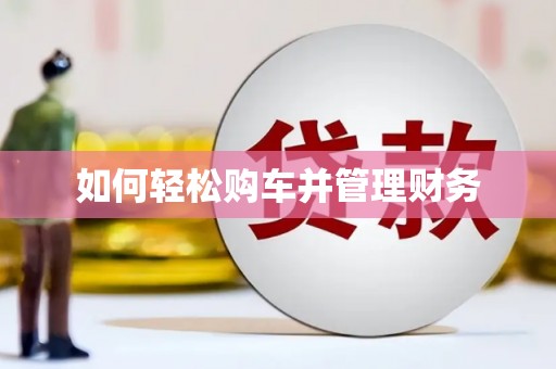 西和如何轻松购车并管理财务
